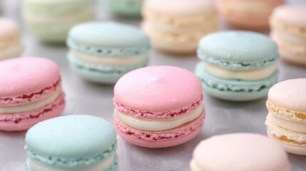 Fototapeta premium Creating Macaron Cookies