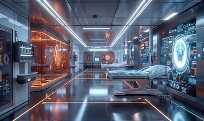 Obraz premium An innovative of medical icons seamlessly integrating with real-world environments