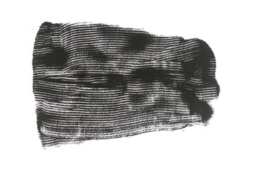 Texture of black crushed eyeliner or black acrylic paint Isolated on A Transparent Background