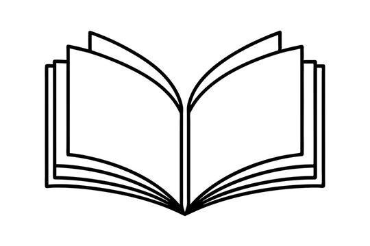 recommend clip art: Book line art icon