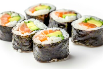 Assorted Sushi Rolls Close-Up