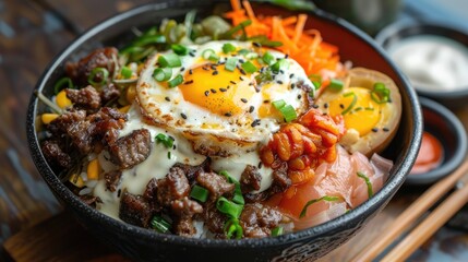 Loco Moco Cheeseburger Bowl