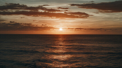 sunset over the sea