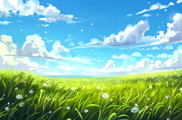 Obraz premium grass and sky