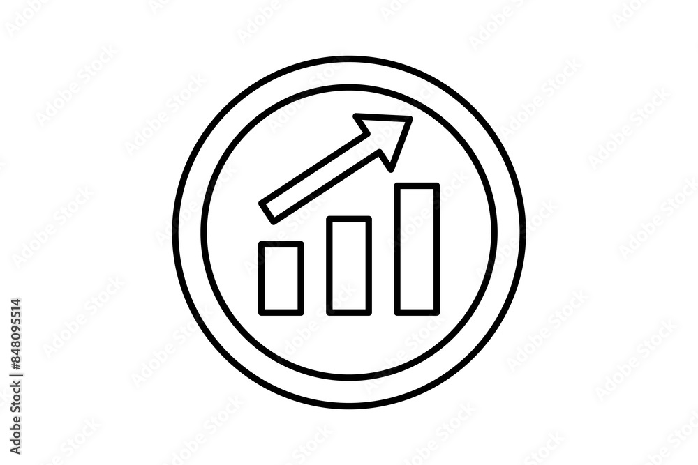 Poster graph progress icon. icon related to action plan. suitable for web site, app, user interfaces, print
