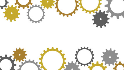 歯車　フレーム　金銀銅　背景