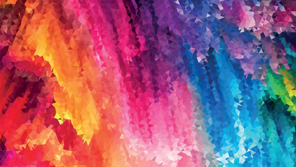 Abstract low poly background many bright colors