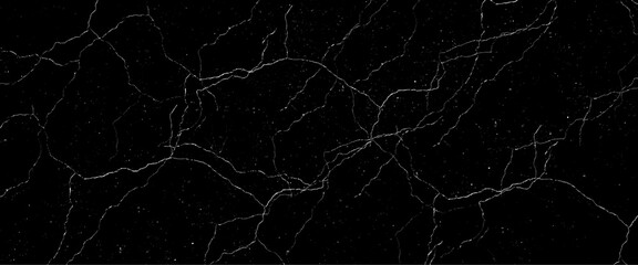 Vector black grunge cracks and scratches background.