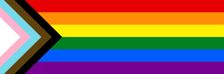 The Rainbow flag symbol LGBTQ+ community. The rainbow pride flag and other is a symbol of lesbian, gay, bisexual, transgender (LGBT) and queer pride and LGBT social movements. Vector illustration