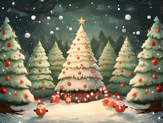 Christmas tree with gifts
