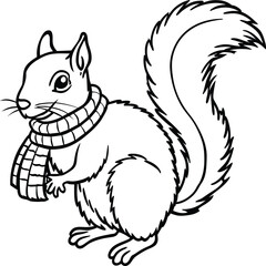 Squirrel coloring pages for kids