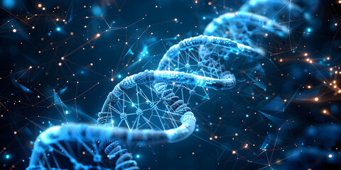 Fototapeta premium Digitaler abstrakter Hintergrund für technologische Operationen, neuronale Netze, KI, Datenübertragung und Verschlüsselung, digitale Archive, Audio- und visuelle Darstellungen, wissenschaft und mehr