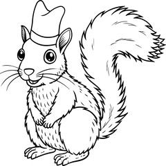 Squirrel coloring pages for kids