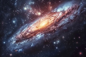 Fototapeta premium Spiral Galaxy in Deep Space