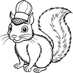 Squirrel coloring pages for kids