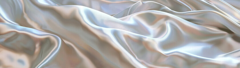 Fototapeta premium Smooth Silk Pillowcase: Close-Up of Smooth and Textured Silk Pillowcase with Luxurious Feel