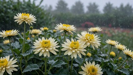 Fototapeta premium Dahlias in the garden