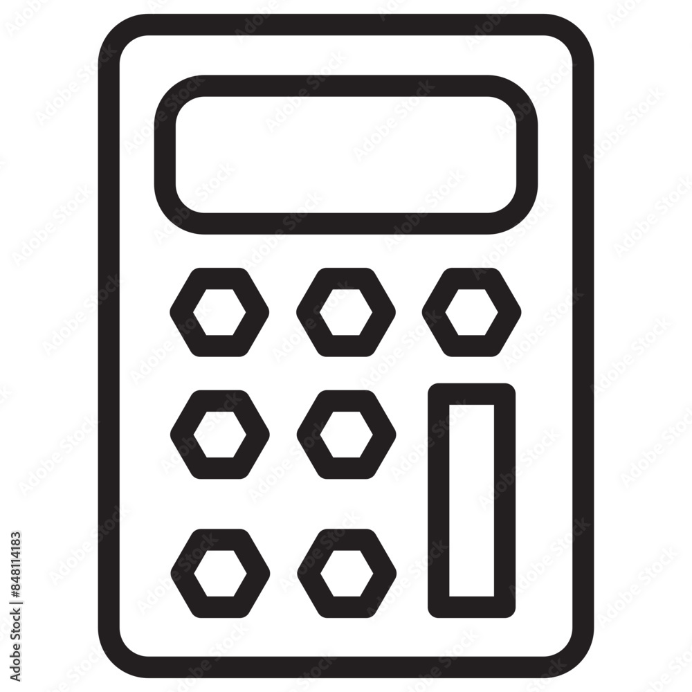 Sticker Business Calculator Comerce Glyph Icon