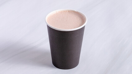 Raf coffee in paper cup isolated