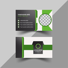 Business card design template, Double-sided creative Clean professional business card vector design, visiting card, business card template. Vector illustration design. Horizontal layout, Print ready 