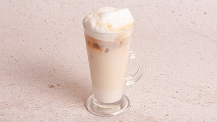 Milkshake glass isolated 