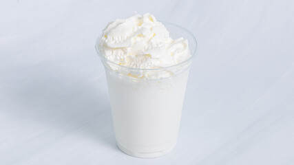 Milkshake glass isolated 