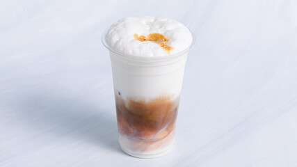 Milkshake glass isolated 