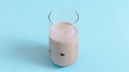 Iced coffee glass isolated 