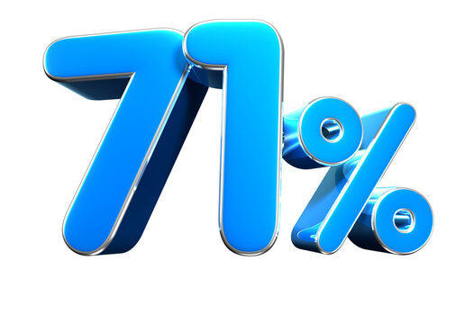 Sky blue 71 Percent. Percent Discount Tag. Advertising signs. Product design. Product sales.
