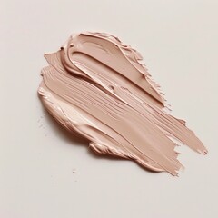 Close-up of A cream swatch of skin on a white background