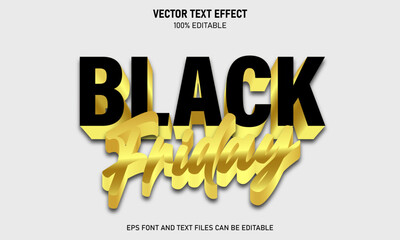 Black friday editable text effect