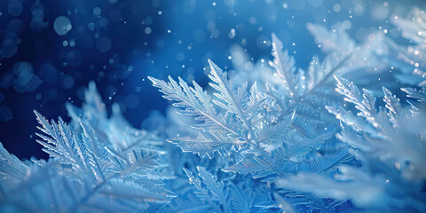 Frozen Frost: Close-Up of Icy and Textured Frost Formation in Winter Wonderland.