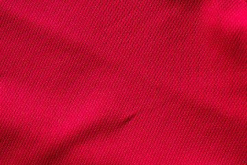 Red sports clothing fabric football shirt jersey texture background