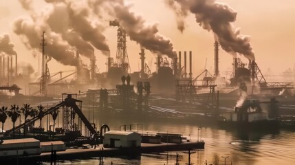 Obraz premium Steel industry, generated with AI