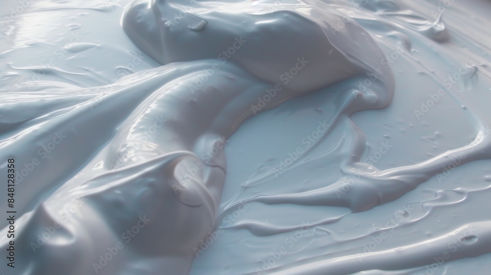 Wall mural Tasty yogurt texture in the package, food photography, masterpiece, volumetric lighting, generated with AI