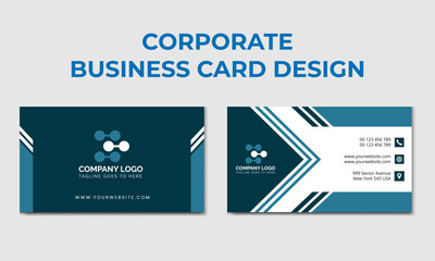 Double-sided creative business card template. Portrait and landscape orientation. Horizontal and vertical layout. Vector illustration