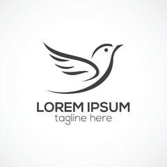 Obraz premium A bird logo design concept isolated vector template illustration
