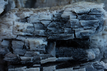Macro photography of freshly used charcoal.