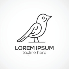 Fototapeta premium A bird logo design concept isolated vector template illustration