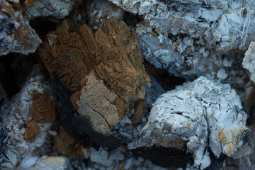 Macro photography of freshly used charcoal.