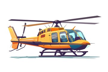 Helicopter elegant icon on white background