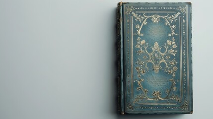 Fototapeta premium A beautifully designed book cover on a light gray background, showcasing literary elegance. 