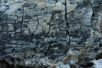 Macro photography of freshly used charcoal.