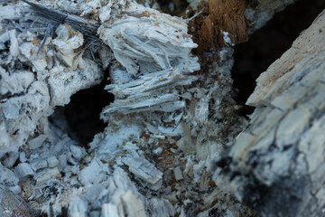 Macro photography of freshly used charcoal.
