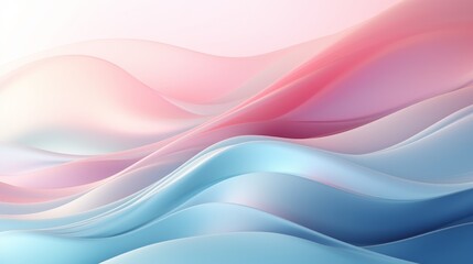 Soft and flowing abstract waves in pink and blue gradient, creating a serene and calming visual effect.