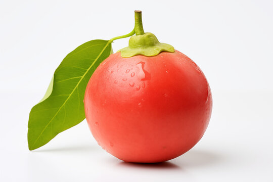 photo of a fresh mangaba fruit isolated on white background 