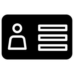 Business Card Office Glyph Icon