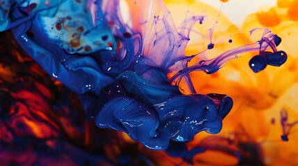 Close-up of liquid ink spreading on paper 32k, full ultra HD, high resolution