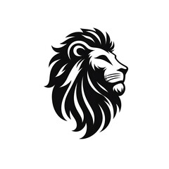 Fototapeta premium Lion Head Silhouette Vector Style