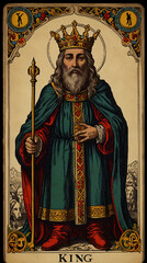 Fototapeta premium a dashing king with a scepter and royal attire